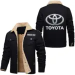 Lifestyle Motion Jacket Fur Collar Fleece, Cozy Car Culture Jacket CAR566 - Black