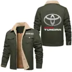 Everyday Drive Jacket Fur Collar Fleece, Bold Automotive Fleece Jacket CAR566 - Military Green