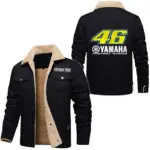 Racing Legend Jacket Fur Collar Fleece, Driver Approved Cozy Jacket CAR566 - Black
