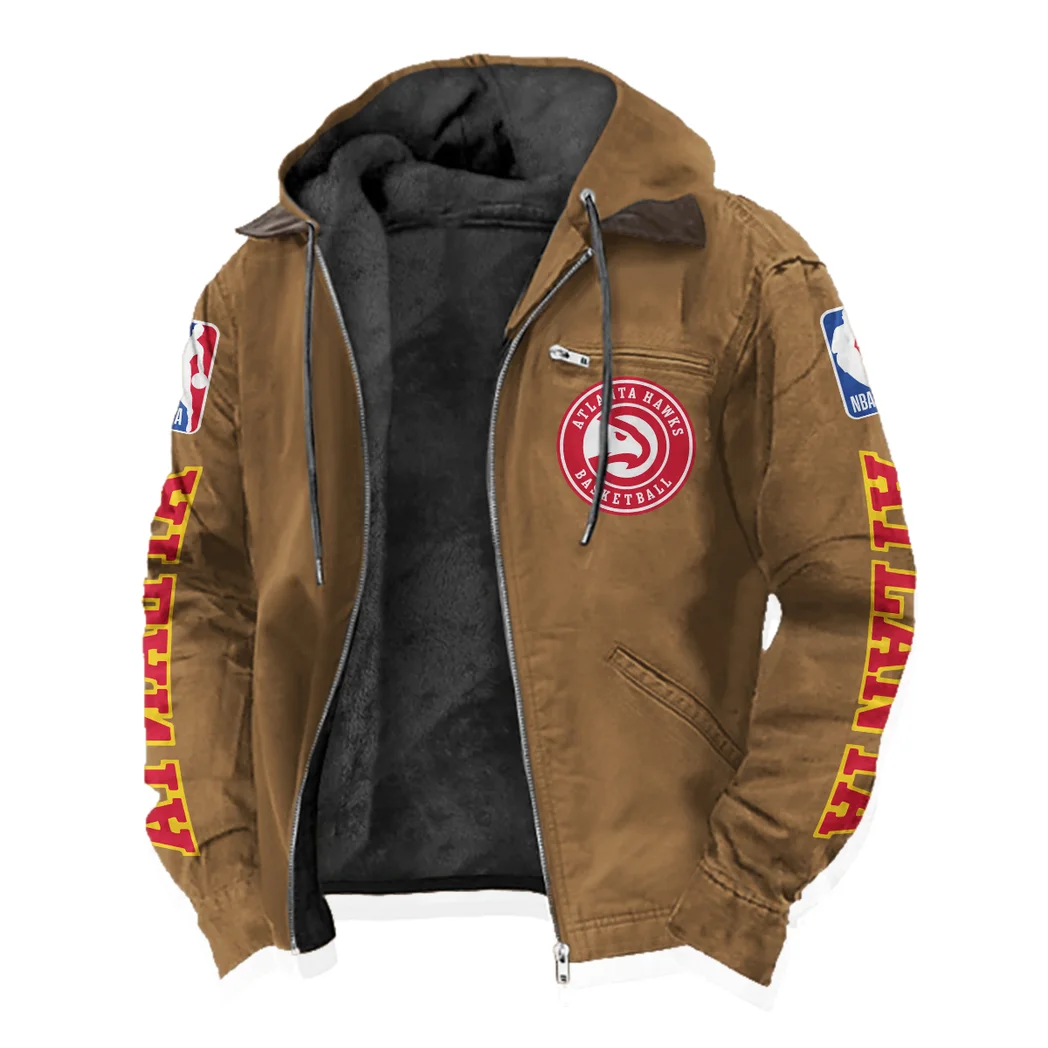 Loyal Basketball Nation Flannel Hoodie, Sport Fan Flannel Hoodie HVN1430AH - Camel - Image 2