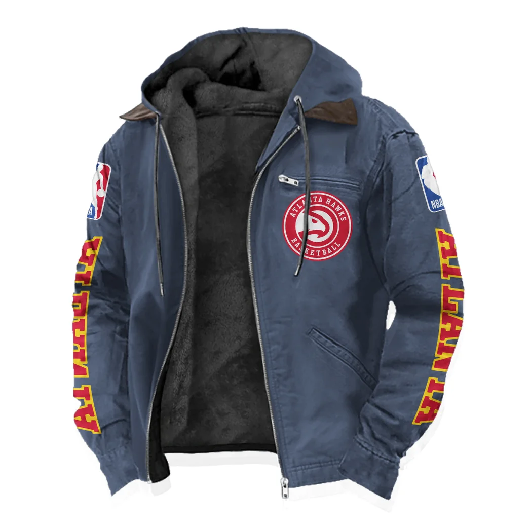 Loyal Basketball Nation Flannel Hoodie, Sport Fan Flannel Hoodie HVN1430AH - Navy Blue - Image 2