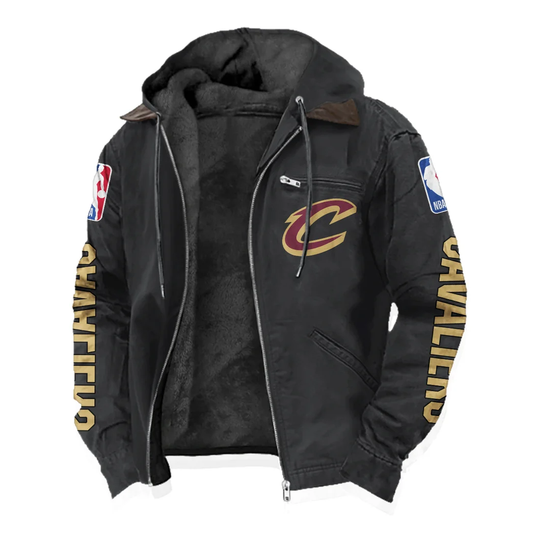 Bold Court Lifestyle Flannel Hoodie, Fan Squad Flannel Hoodie HVN1430CC - Black - Image 2