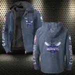 Athletic Basketball Pride Flannel Hoodie, Stadium Ready Flannel Hoodie HVN1430CH - Navy Blue