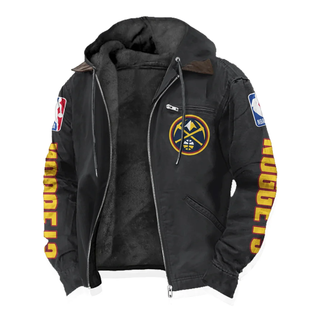 Bold Fan Lifestyle Flannel Hoodie, Team Spirit Flannel Hoodie HVN1430DN - Black - Image 2