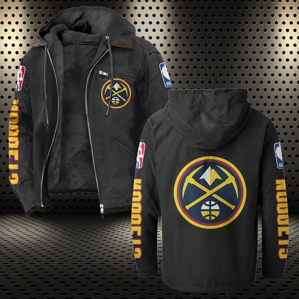 Bold Fan Lifestyle Flannel Hoodie, Team Spirit Flannel Hoodie HVN1430DN - Black