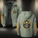 Bold Fan Lifestyle Flannel Hoodie, Team Spirit Flannel Hoodie HVN1430DN - Light Green