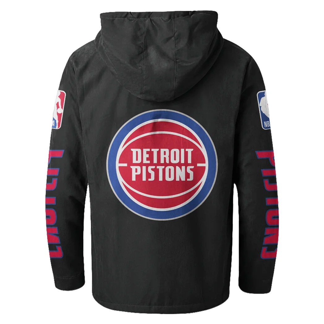 Athletic Slam Lifestyle Flannel Hoodie, Street Style Sport Hoodie HVN1430DP - Black - Image 3