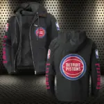 Athletic Slam Lifestyle Flannel Hoodie, Street Style Sport Hoodie HVN1430DP - Black