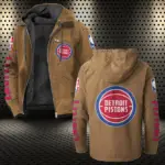 Athletic Slam Lifestyle Flannel Hoodie, Street Style Sport Hoodie HVN1430DP - Camel