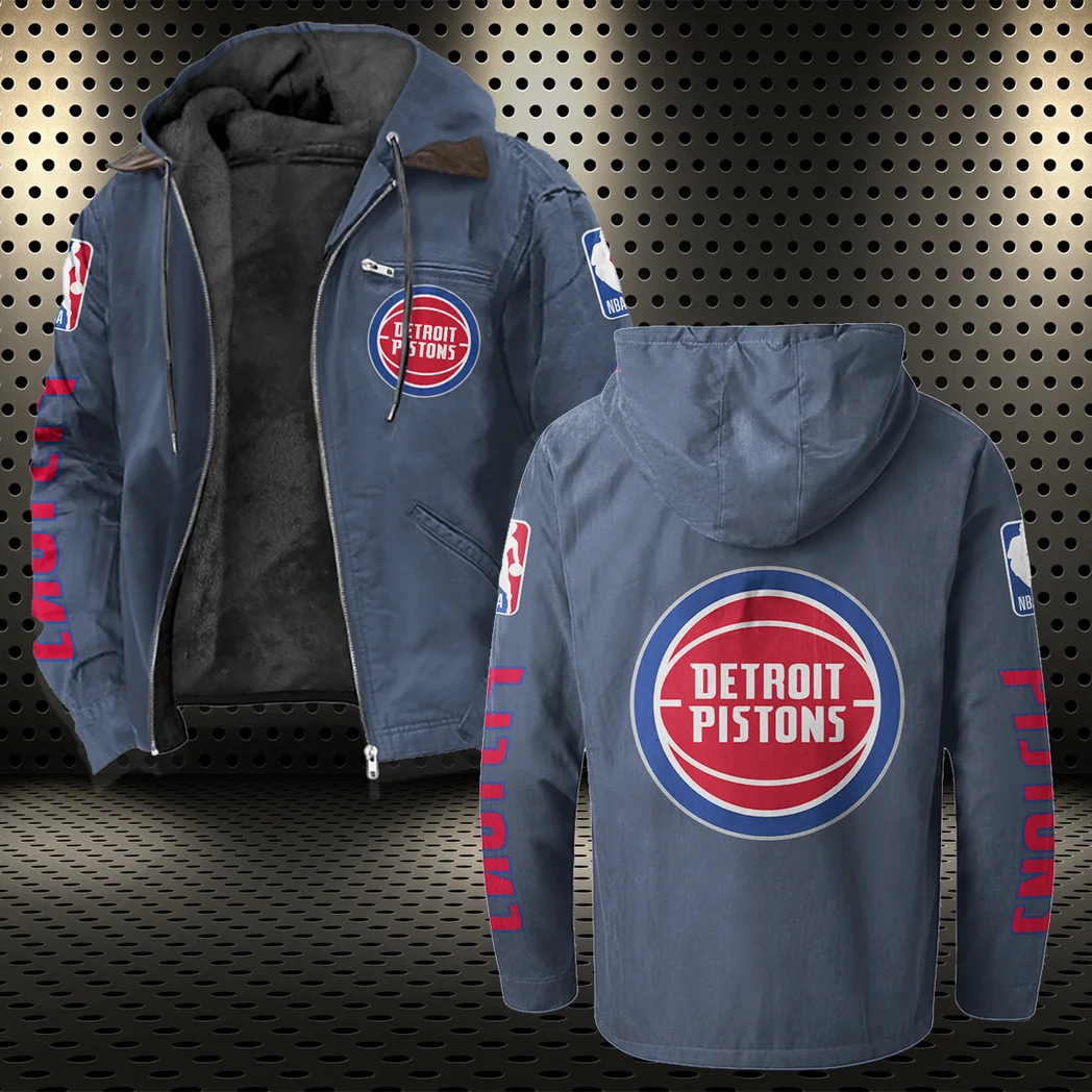 Athletic Slam Lifestyle Flannel Hoodie, Street Style Sport Hoodie HVN1430DP - Navy Blue