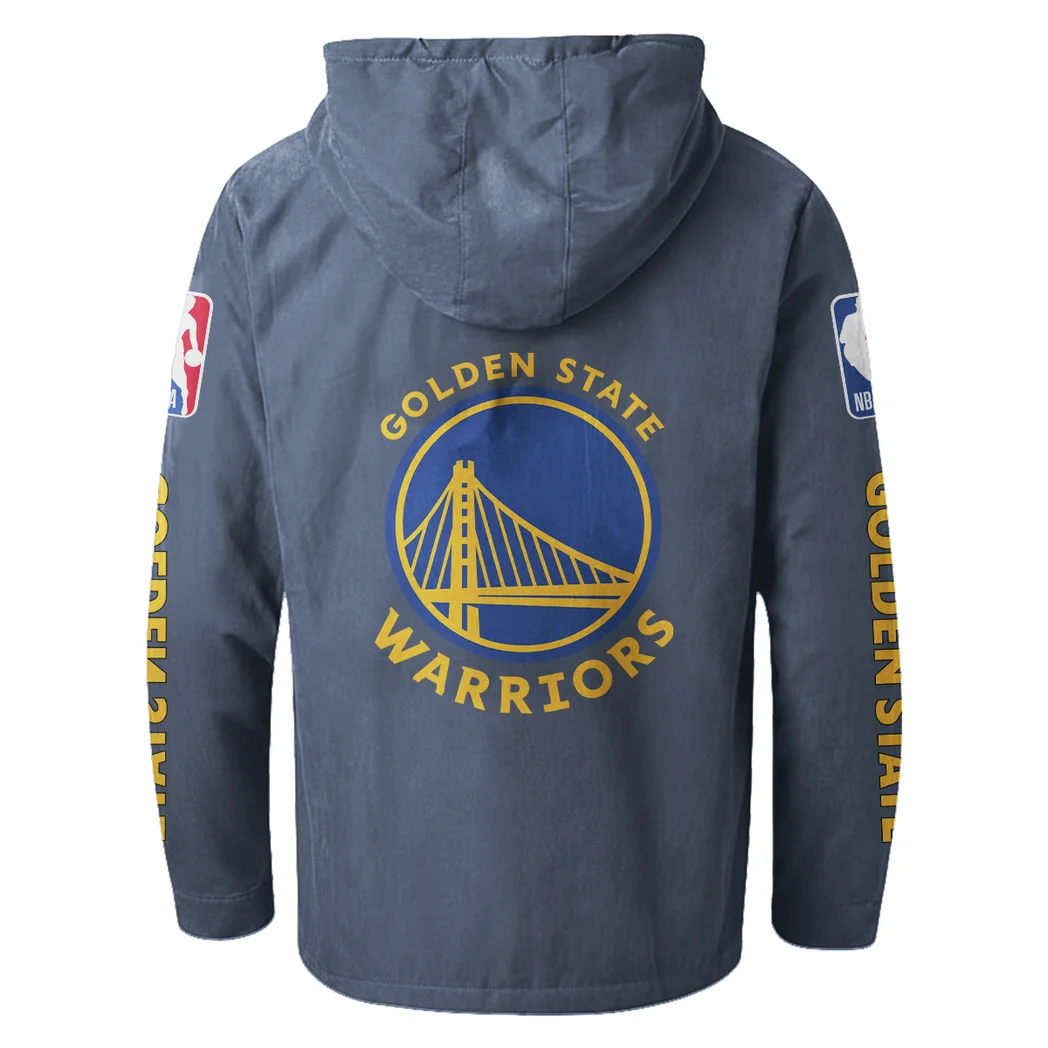 Net Force Flannel Hoodie, Warm Fan Flannel Hoodie HVN1430GS - Navy Blue - Image 3