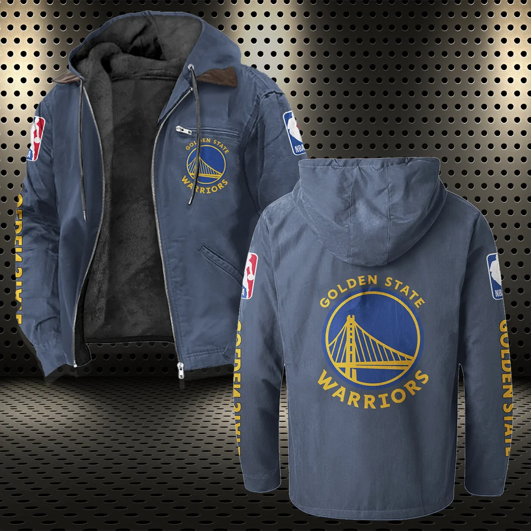 Net Force Flannel Hoodie, Warm Fan Flannel Hoodie HVN1430GS - Navy Blue