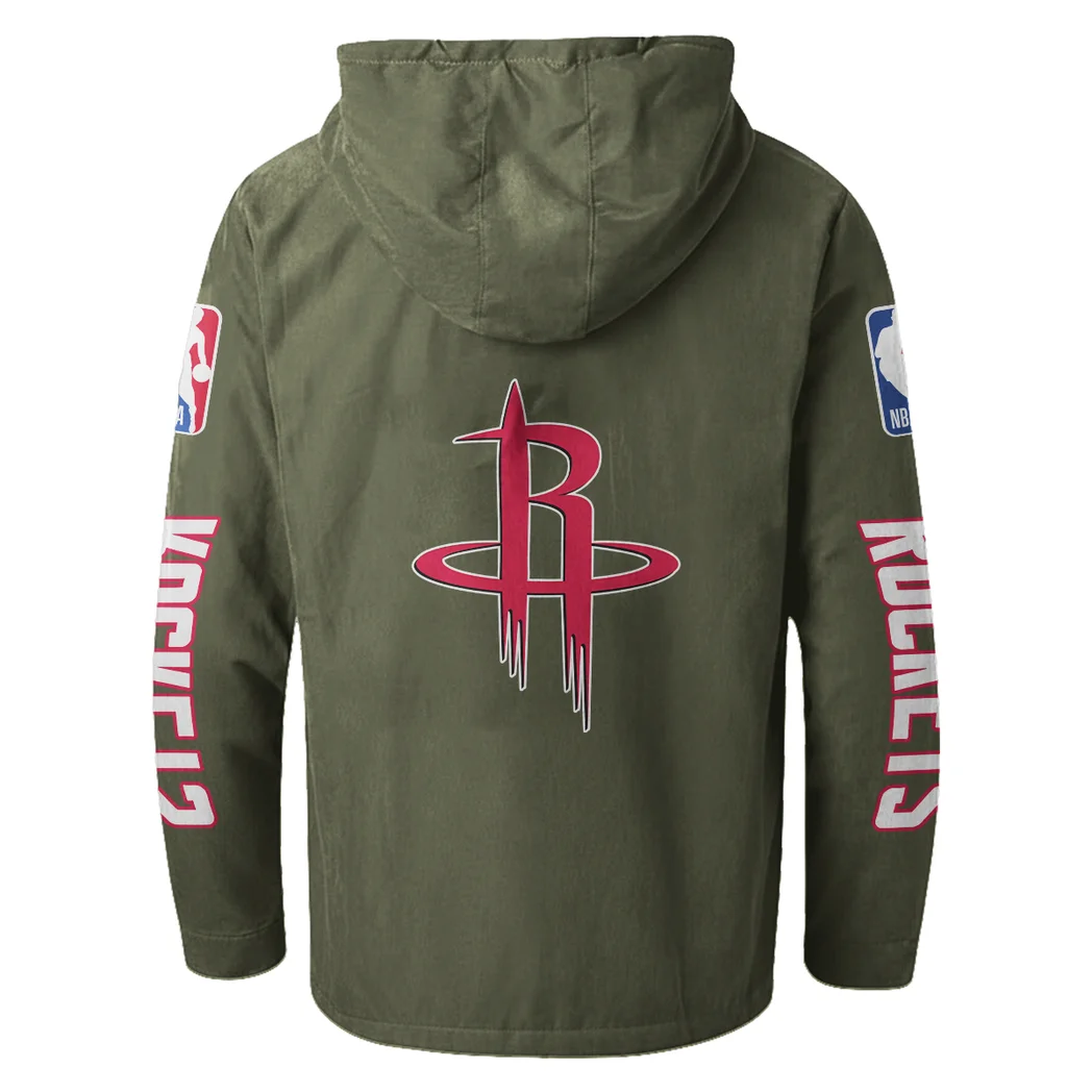 Basketball Passion Squad Flannel Hoodie, Cold Game Day Hoodie HVN1430HR - Green - Image 3