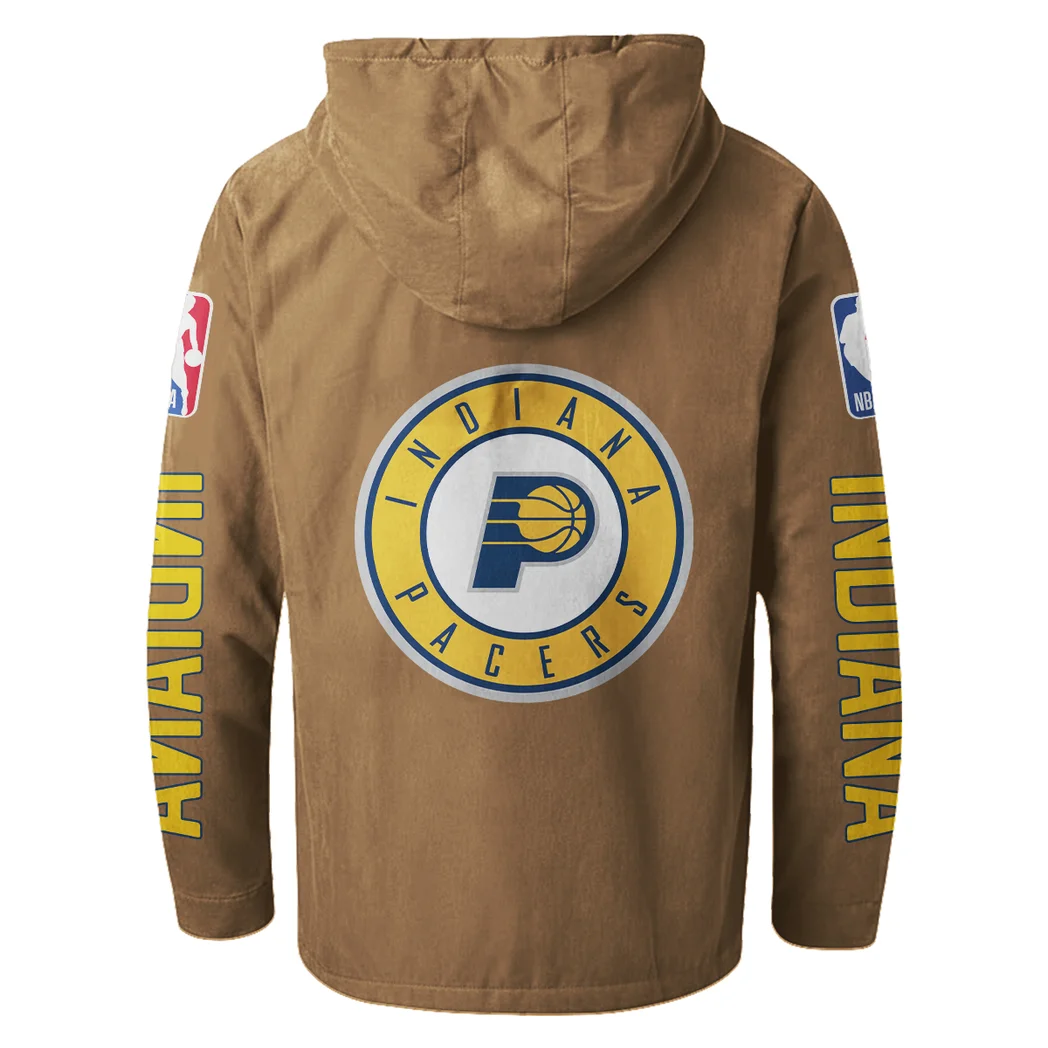 Rising Hoop Squad Flannel Hoodie, Supporter Spirit Hooded Flannel HVN1430IP - Camel - Image 3