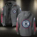 Streetwear Game Nation Flannel Hoodie, Athletic Lifestyle Fan Hoodie HVN1430LA - Gray