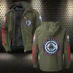 Streetwear Game Nation Flannel Hoodie, Athletic Lifestyle Fan Hoodie HVN1430LA - Green