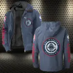 Streetwear Game Nation Flannel Hoodie, Athletic Lifestyle Fan Hoodie HVN1430LA - Navy Blue