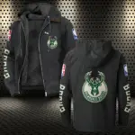 Streetwear Court Culture Flannel Hoodie, True Fan Hooded Flannel HVN1430MB - Black