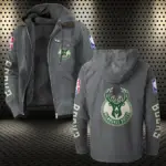 Streetwear Court Culture Flannel Hoodie, True Fan Hooded Flannel HVN1430MB - Gray