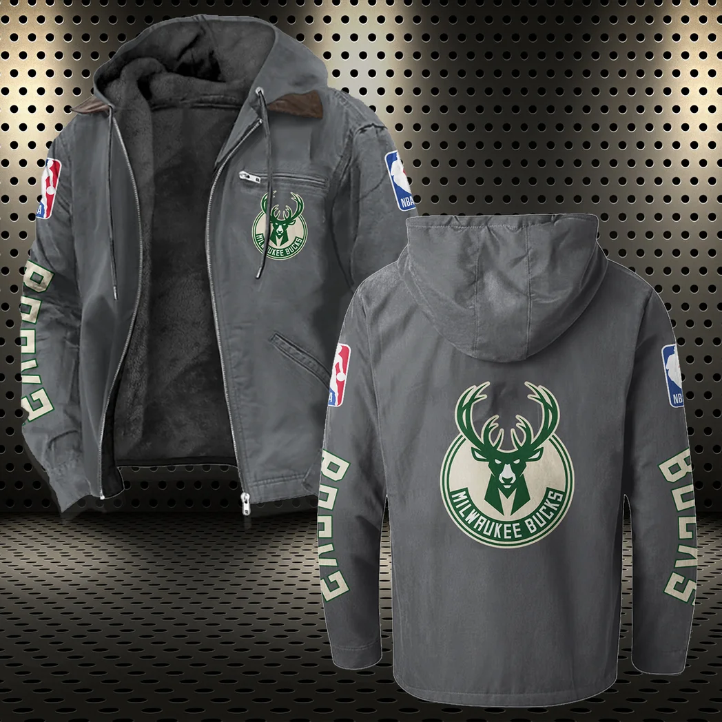 Streetwear Court Culture Flannel Hoodie, True Fan Hooded Flannel HVN1430MB - Gray