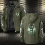 Streetwear Court Culture Flannel Hoodie, True Fan Hooded Flannel HVN1430MB - Green