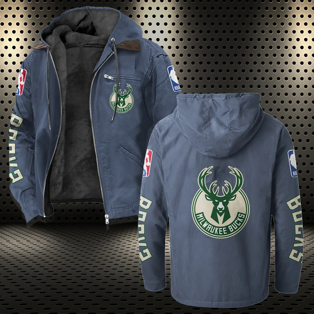 Streetwear Court Culture Flannel Hoodie, True Fan Hooded Flannel HVN1430MB - Navy Blue