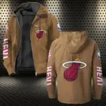 Streetwear Supporter Culture Flannel Hoodie, Bold Supporter Flannel Hoodie HVN1430MH - Camel