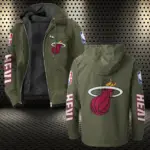 Streetwear Supporter Culture Flannel Hoodie, Bold Supporter Flannel Hoodie HVN1430MH - Green