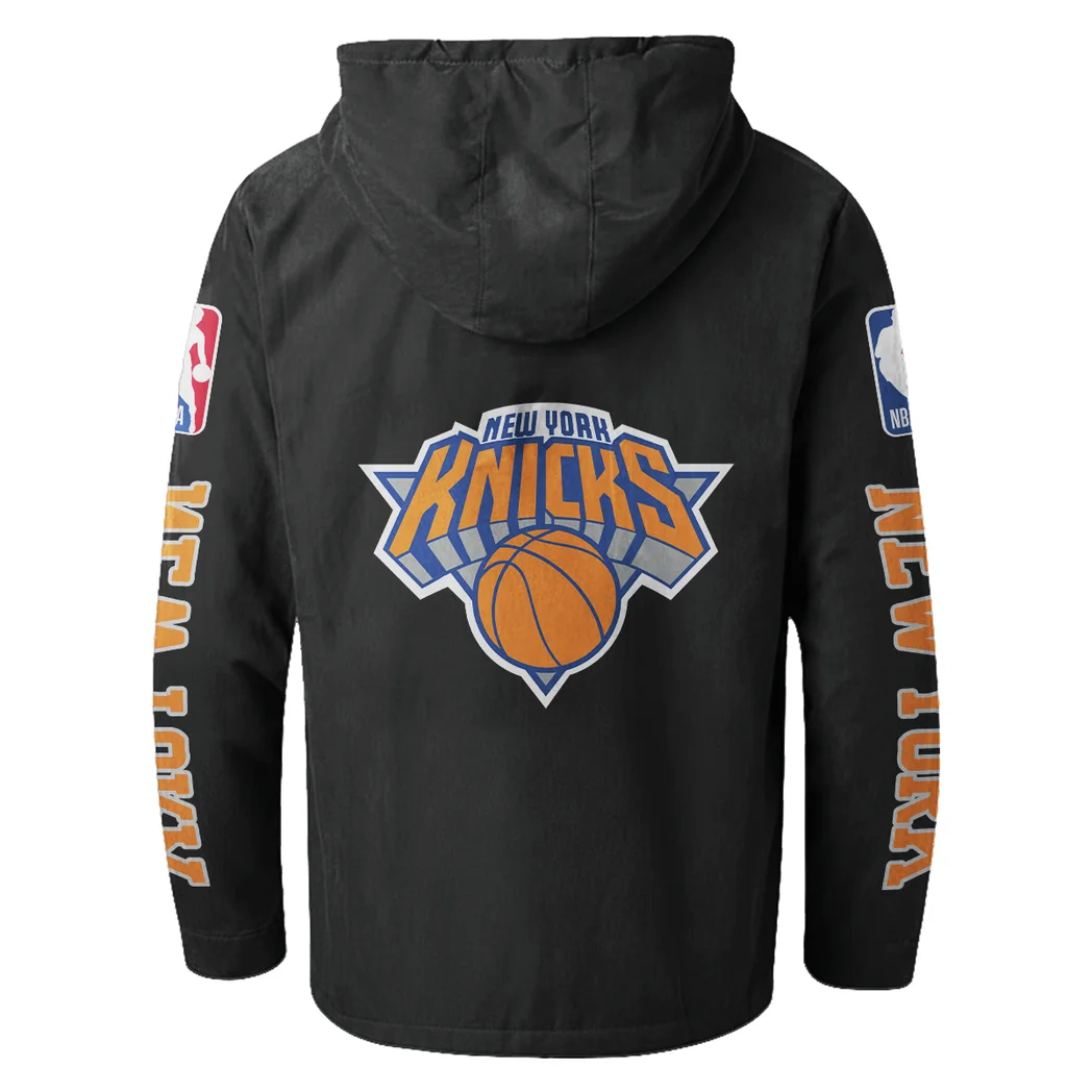 All-Season Court Lifestyle Flannel Hoodie, Fan Pride Hooded Flannel HVN1430NY - Black - Image 3