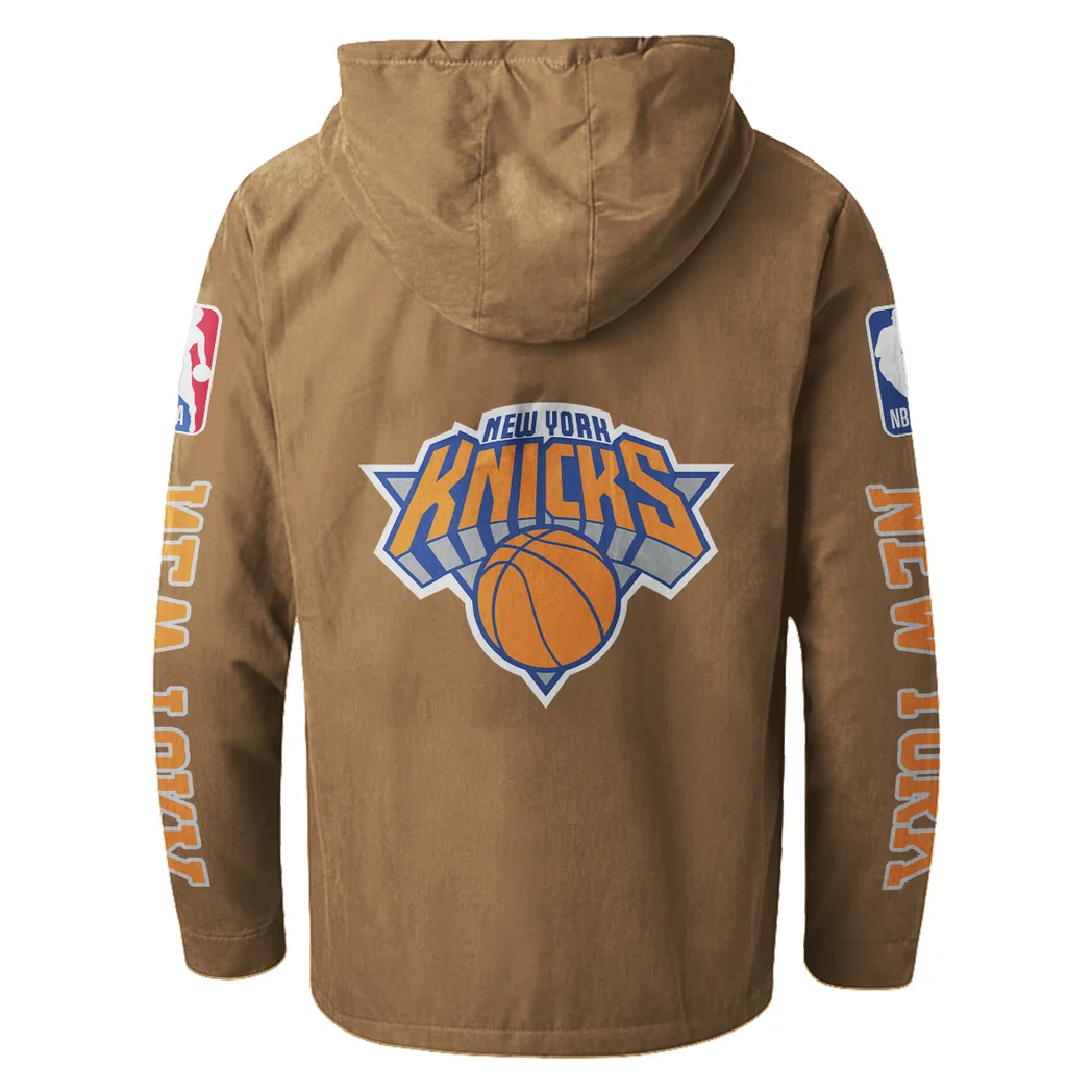 All-Season Court Lifestyle Flannel Hoodie, Fan Pride Hooded Flannel HVN1430NY - Camel - Image 3