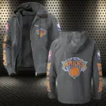 All-Season Court Lifestyle Flannel Hoodie, Fan Pride Hooded Flannel HVN1430NY - Gray