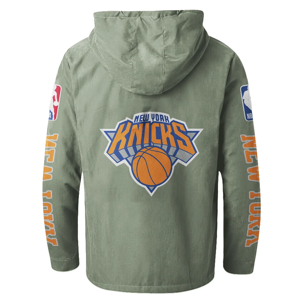 All-Season Court Lifestyle Flannel Hoodie, Fan Pride Hooded Flannel HVN1430NY - Light Green - Image 3