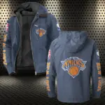 All-Season Court Lifestyle Flannel Hoodie, Fan Pride Hooded Flannel HVN1430NY - Navy Blue