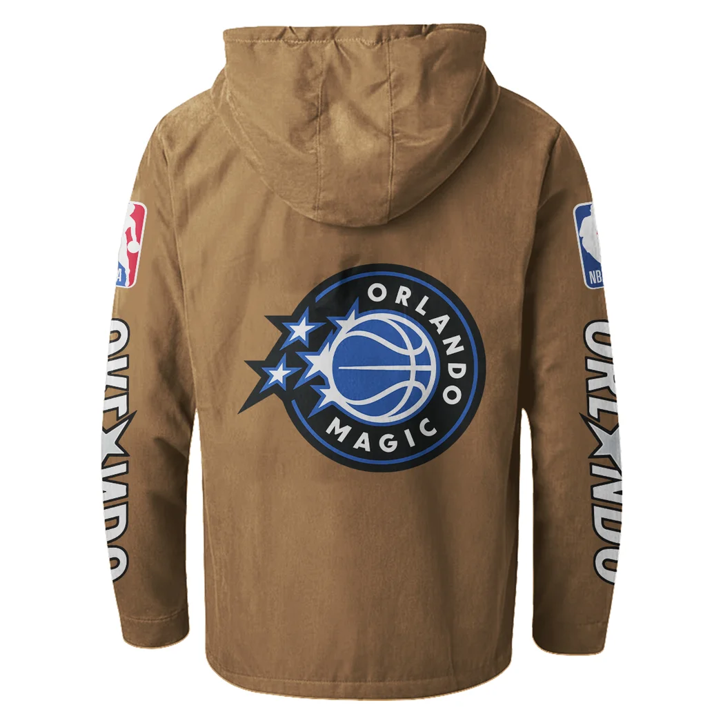 Everyday Supporter Lifestyle Flannel Hoodie, Everyday Game Fan Hoodie HVN1430OM - Camel - Image 3