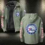 Streetwear Slam Lifestyle Flannel Hoodie, Warm Sport Spirit Hoodie HVN1430PH - Light Green