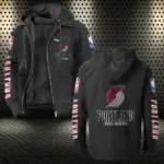 All-Season Supporters Flannel Hoodie, Sport Vibe Hooded Flannel HVN1430PT - Black