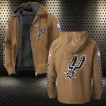 Basketball Energy Family Flannel Hoodie, Supporter Spirit Hooded Flannel HVN1430SA - Camel