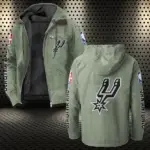 Basketball Energy Family Flannel Hoodie, Supporter Spirit Hooded Flannel HVN1430SA - Light Green