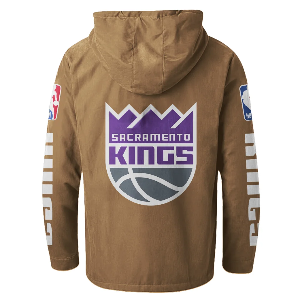 Hoop Passion Squad Flannel Hoodie, Cold Game Day Hoodie HVN1430SK - Camel - Image 3