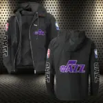 True Fan Nation Flannel Hoodie, Classic Flannel Sport Hoodie HVN1430UJ - Black