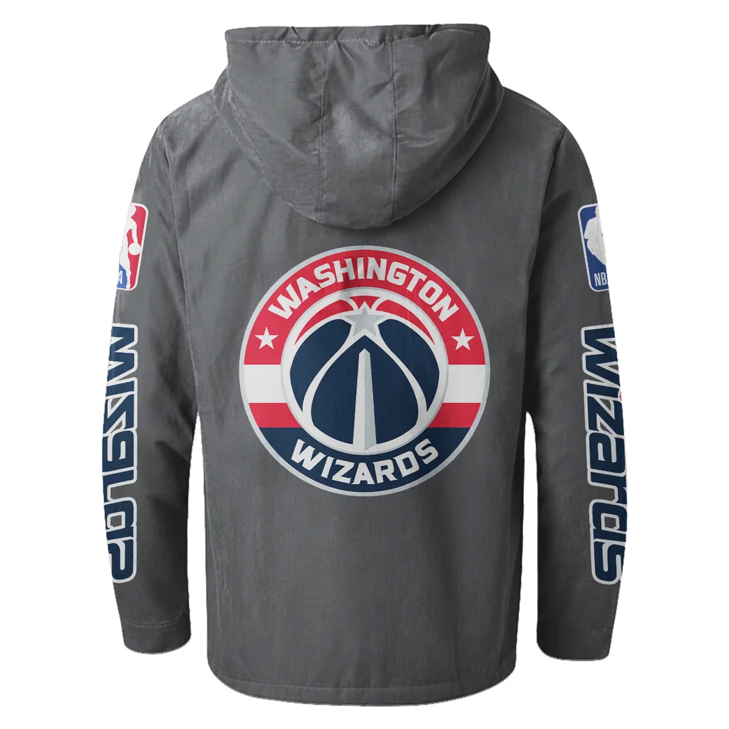 All-Season Hoop Squad Flannel Hoodie, Fan Squad Flannel Hoodie HVN1430WW - Gray - Image 3
