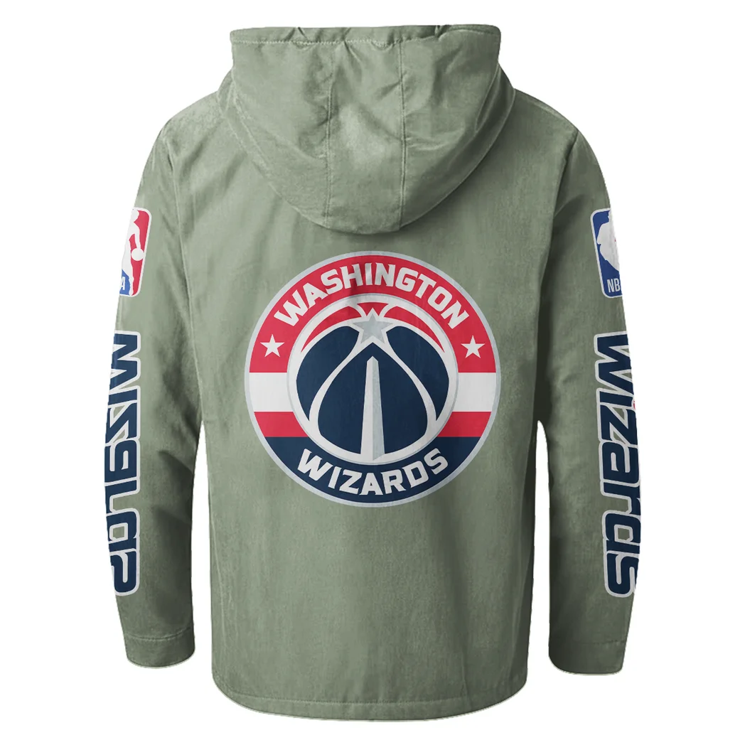 All-Season Hoop Squad Flannel Hoodie, Fan Squad Flannel Hoodie HVN1430WW - Light Green - Image 3