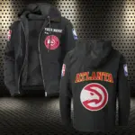 Court Energy Squad Flannel Hoodie, Sport Fan Flannel Hoodie HVN1432AH - Black