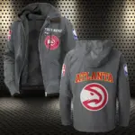 Court Energy Squad Flannel Hoodie, Sport Fan Flannel Hoodie HVN1432AH - Gray