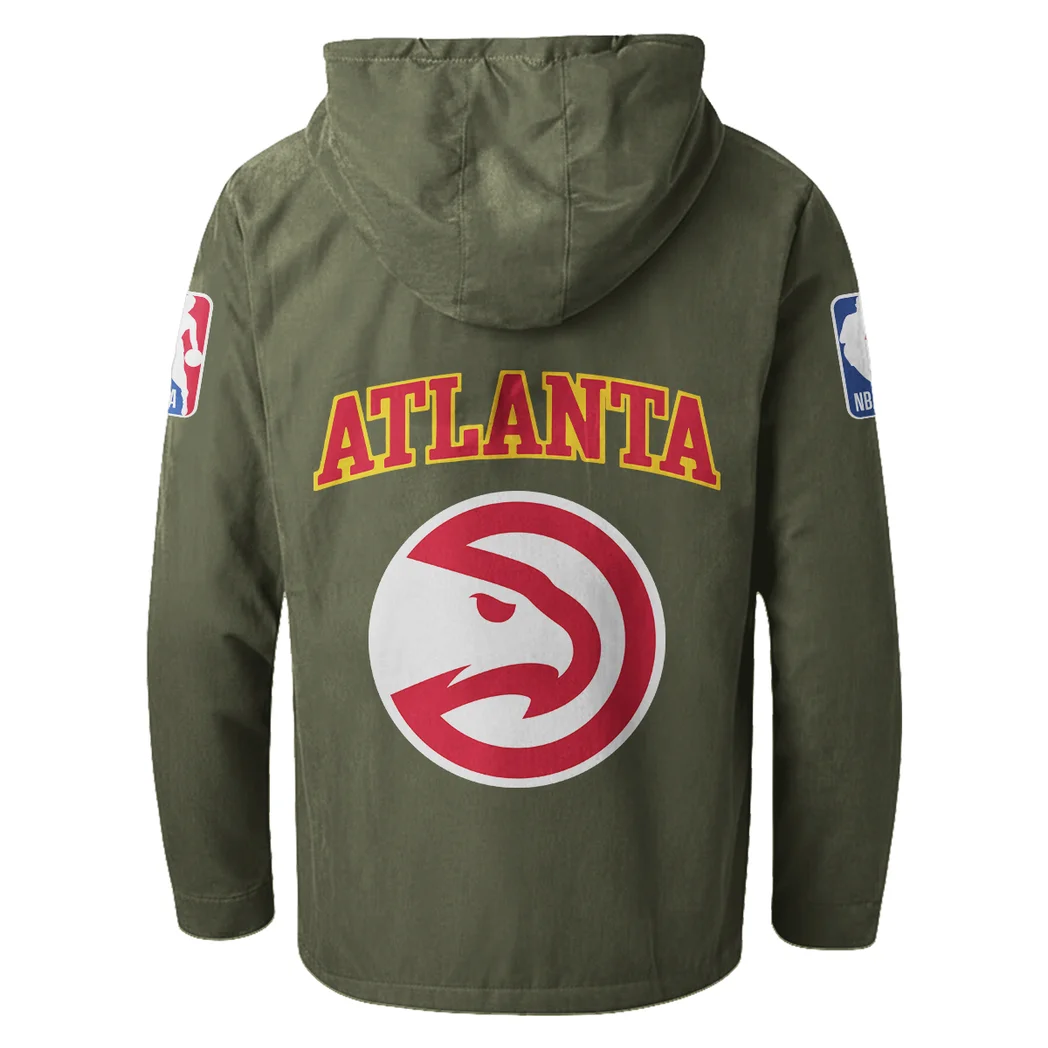 Court Energy Squad Flannel Hoodie, Sport Fan Flannel Hoodie HVN1432AH - Green - Image 3