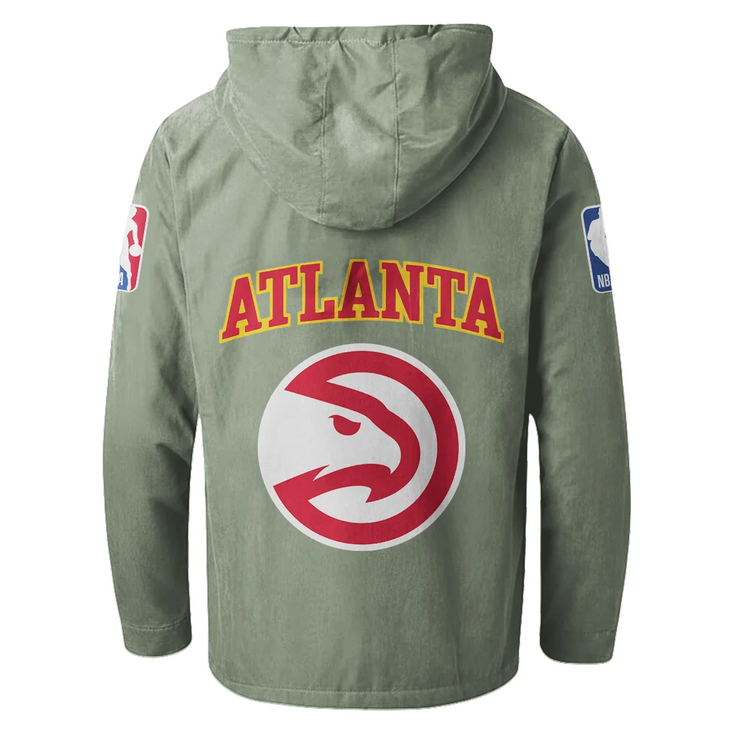 Court Energy Squad Flannel Hoodie, Sport Fan Flannel Hoodie HVN1432AH - Light Green - Image 3