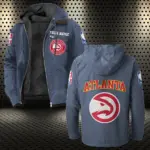 Court Energy Squad Flannel Hoodie, Sport Fan Flannel Hoodie HVN1432AH - Navy Blue