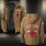 Basketball Energy Fans Flannel Hoodie, Casual Sport Hooded Flannel HVN1432CB - Camel