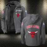 Basketball Energy Fans Flannel Hoodie, Casual Sport Hooded Flannel HVN1432CB - Gray