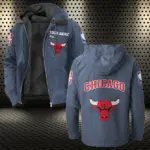 Basketball Energy Fans Flannel Hoodie, Casual Sport Hooded Flannel HVN1432CB - Navy Blue